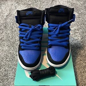 Nike Dunk High Pro SB Black and Blue Sneakers Men Size 9